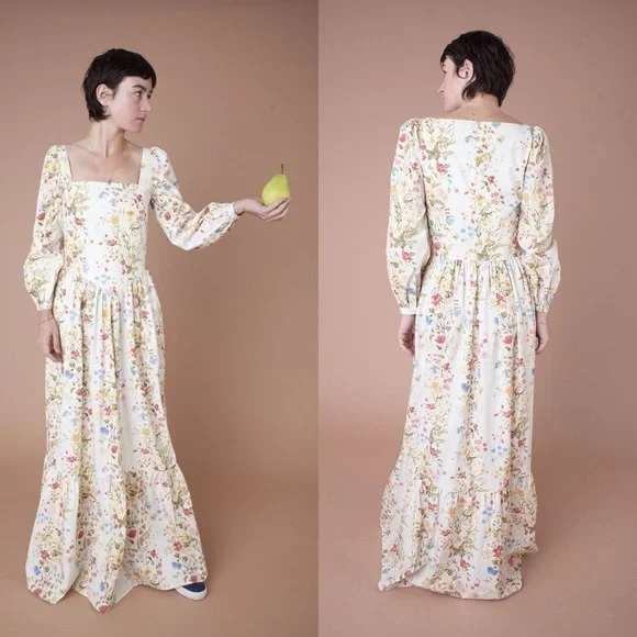 Meadows Marigold Maxi Dress Meadow Flowers Cream - Picture 3 of 13